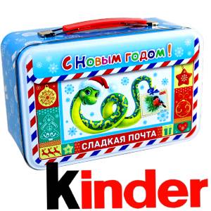 Сладкий подарок на Новый Год в картонной упаковке весом 430 грамм по цене 2136 руб в Братске