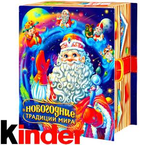 Детский новогодний подарок в картонной упаковке весом 850 грамм по цене 1330 руб в Братске