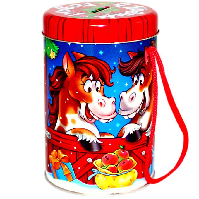 Детский подарок на Новый Год в жестяной упаковке весом 300 грамм